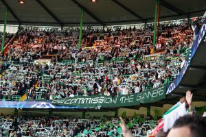Celtic Fans celebrating